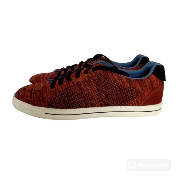 TED BAKER LONDON Chinat Knit Suede Sneakers Mens EU 44 US 11 Rust Black Shoe