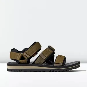 Teva Cross Strap Trail Men's Sandals Olive Black Vibram Mega Grip Soles Sz 9