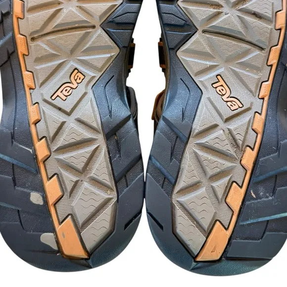 Teva Men's 10 Omnium 2 Water Hybrid Sandals Closed Toe Brown/Orange Bungee