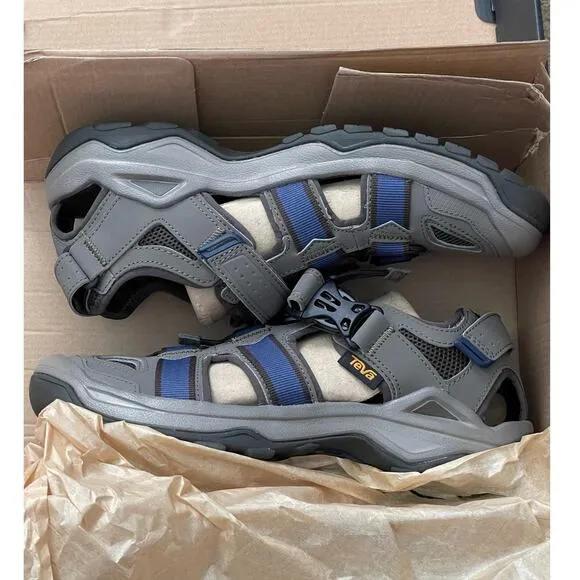 Teva Men's Omnium 2 Closed Toe Water Resistant Sport Sandals Gray Size 9 NIB