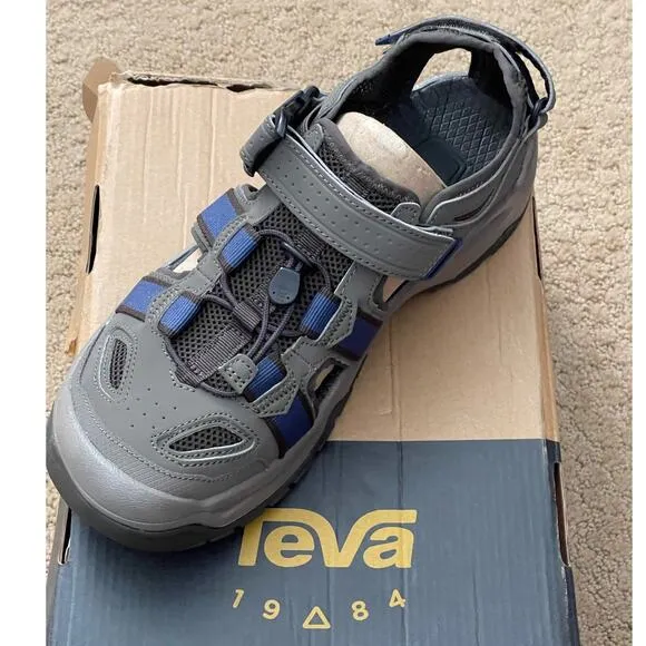 Teva Men's Omnium 2 Closed Toe Water Resistant Sport Sandals Gray Size 9 NIB