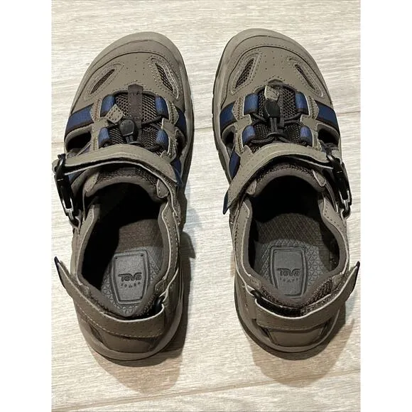 Teva Omnium 2 Hybrid Hiking Sandals Mens US 9 Water Shoe Bungee Outdoors Gray