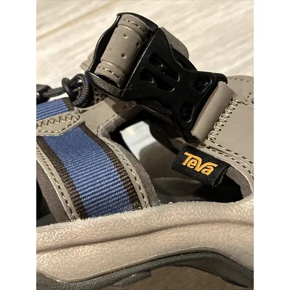 Teva Omnium 2 Hybrid Hiking Sandals Mens US 9 Water Shoe Bungee Outdoors Gray