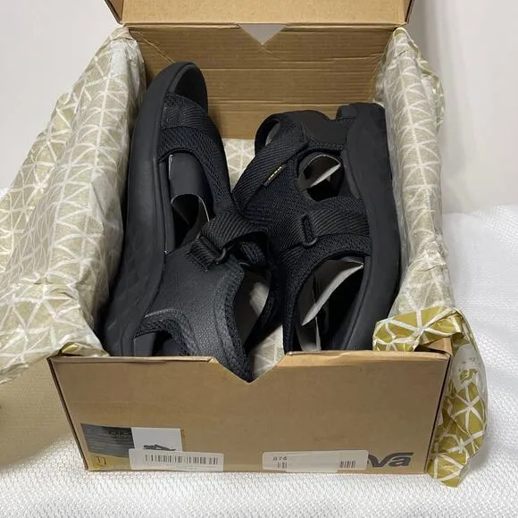 TEVA Sandals Men's 11 Black Terra Float 2 Hybrid Hiking Water Comfort Shoes NWB