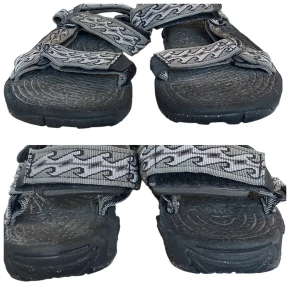 Teva Terradactyl Sandals Gray Grey Black Wave Pattern S6601 F10098J Mens 9