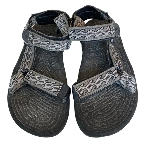Teva Terradactyl Sandals Gray Grey Black Wave Pattern S6601 F10098J Mens 9