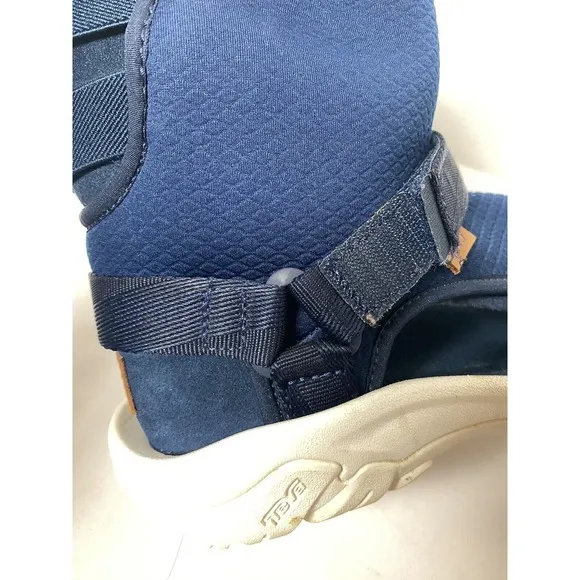 TEVA/ UGG COLLAB‎ Blue SHEEPSKIN HYBRID BOOT SANDALS, WOMENS US 8/ MEN US 6