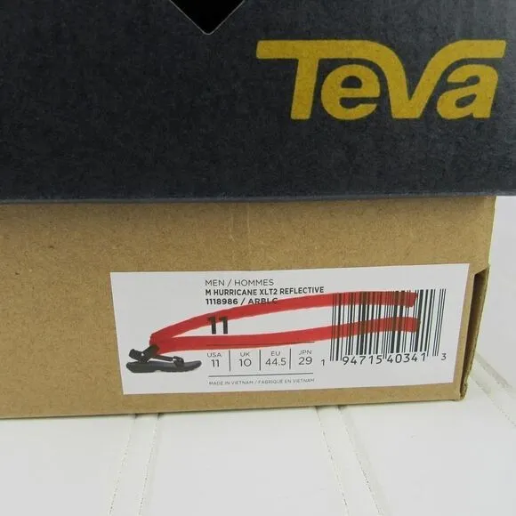 TEVA HURRICANE XLT2 REFLECTIVE MEN'S SANDALS SZ 11