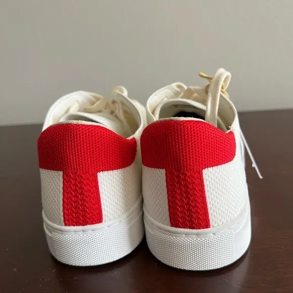The Greats Royal Knit Sneakers White Red Men’s Size 7/ Women’s 8.5