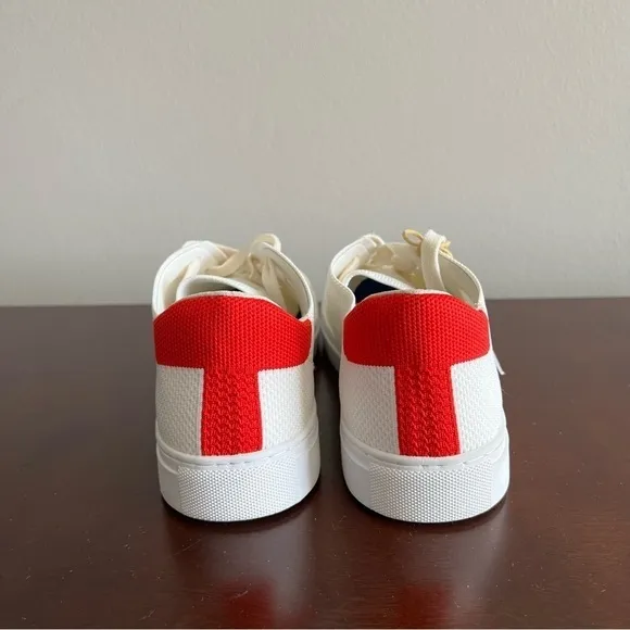 The Greats Royal Knit Sneakers White Red Men’s Size 7/ Women’s 8.5