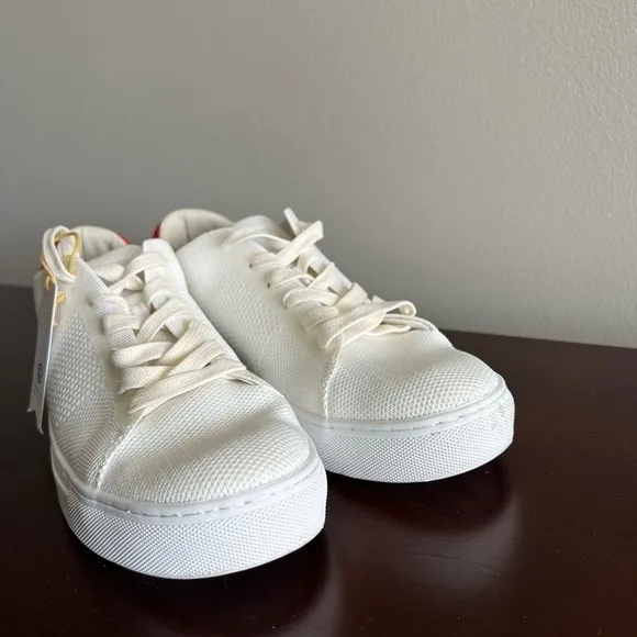 The Greats Royal Knit Sneakers White Red Men’s Size 7/ Women’s 8.5