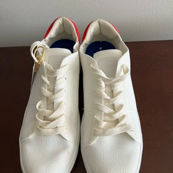 The Greats Royal Knit Sneakers White Red Men’s Size 7/ Women’s 8.5
