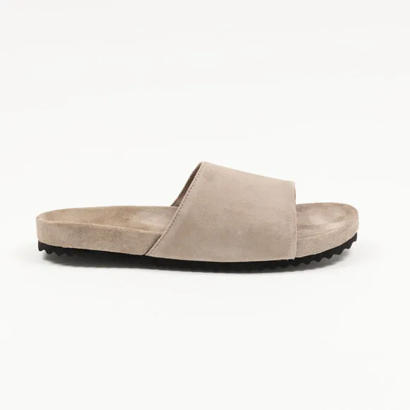 The Men's Store Men's Slip On Slide Sandals Stone Suide Size 11 (Store Display)