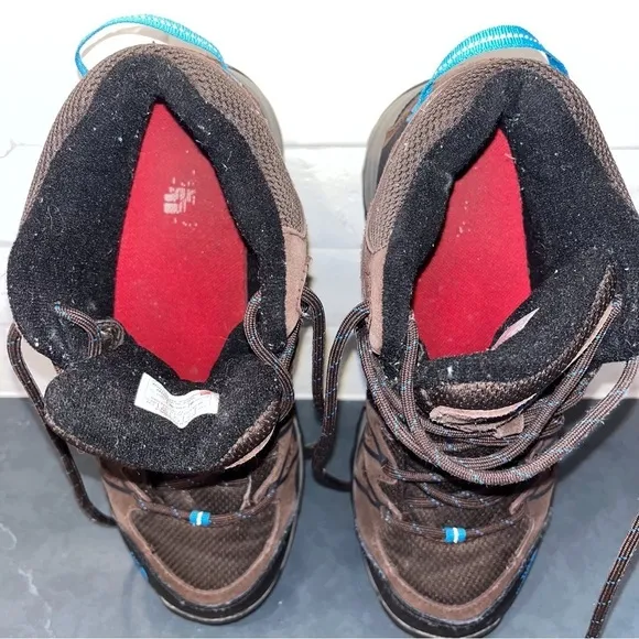 The North Face sz 7 brown leather hiking boots