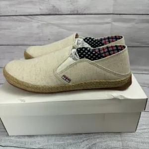 The Original Ben Sherman Natural Cotton Jenson Heel Slip on Shoes Size 8