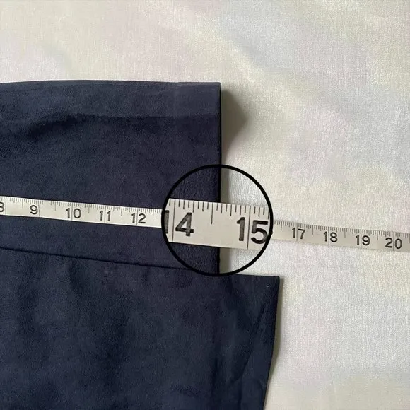 Theory Fulton Faux Suede Brilliant Navy Wrap Mini Skirt NWT Womens Size S