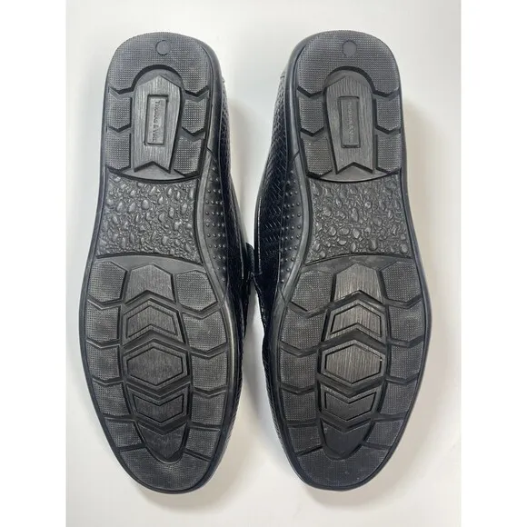 Thomas &amp; Vine Carter Leather Driving Loafer In Black Sz 10.5 New W/O Tag