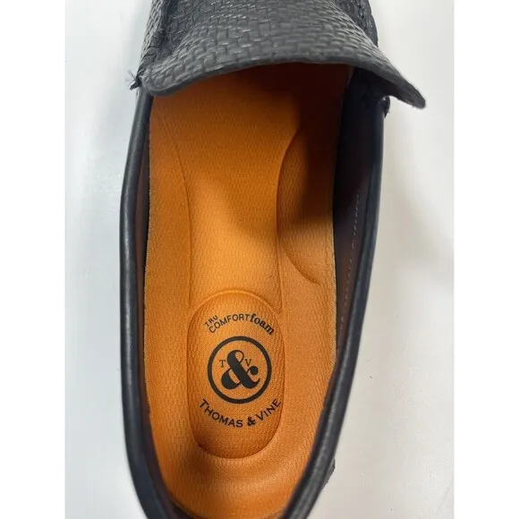 Thomas &amp; Vine Carter Leather Driving Loafer In Black Sz 10.5 New W/O Tag