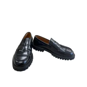 Thursday Everydat mens black Leather Penny slip on Loafer shoes size 8 SKU 8543
