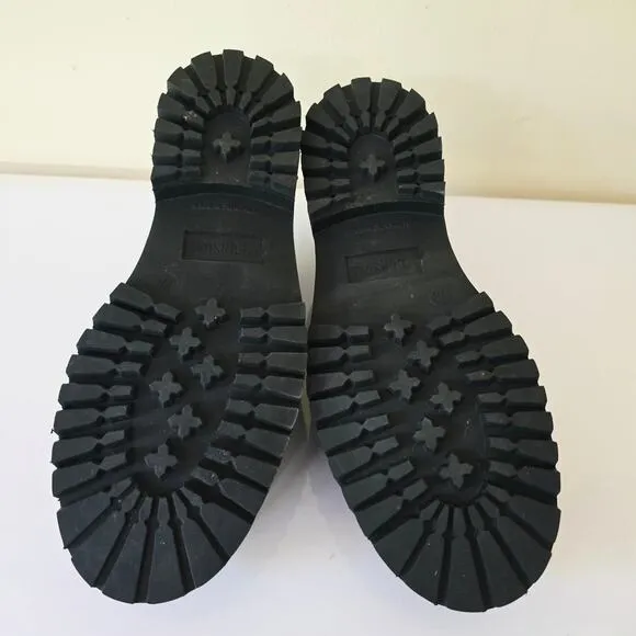 Thursday Penny Platform Black Loafers Patent Leather Shoes Lug Women Size 7.5