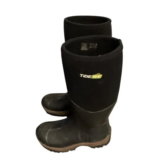 Tidewe Rubber Neoprene Boots for Men Size 5 and Women Size 6 Waterproof