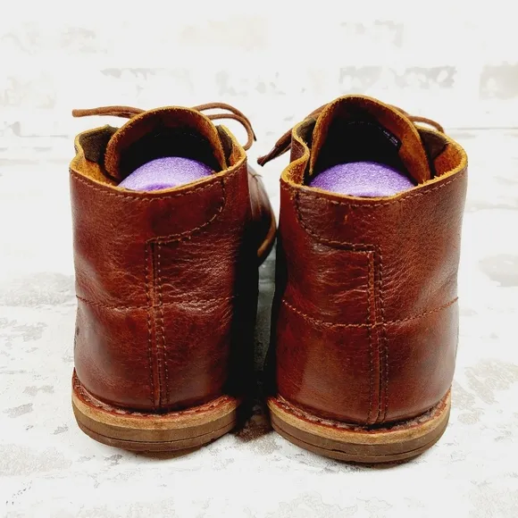 Timberland Brown Mahogany Conditioned Leather Lace Up Chukka Boots O536
