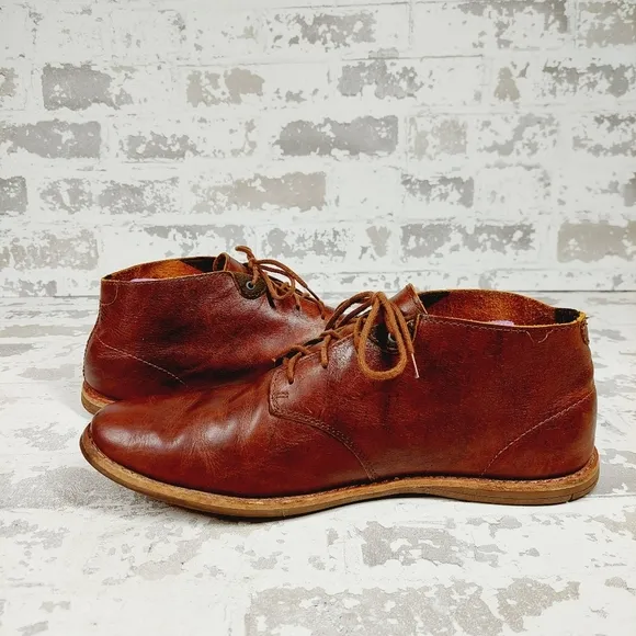 Timberland Brown Mahogany Conditioned Leather Lace Up Chukka Boots O536