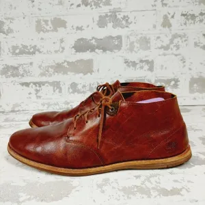 Timberland Brown Mahogany Conditioned Leather Lace Up Chukka Boots O536