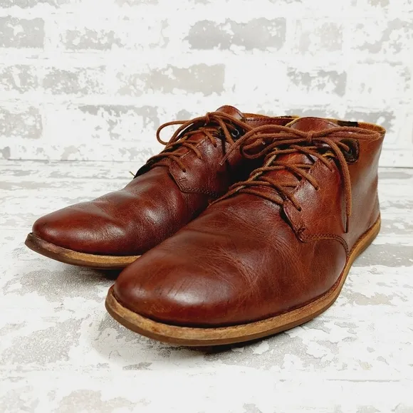 Timberland Brown Mahogany Conditioned Leather Lace Up Chukka Boots O536