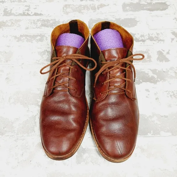 Timberland Brown Mahogany Conditioned Leather Lace Up Chukka Boots O536
