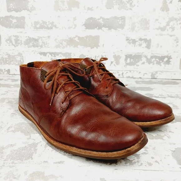 Timberland Brown Mahogany Conditioned Leather Lace Up Chukka Boots O536