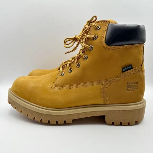 Timberland Mens Direct Attach 6&quot; Steel Toe Work Boot US 12M Tan Insulated WP NIB