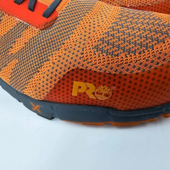 Timberland Men's Orange PRO Radius Knit Composite Toe Work Sneakers Size 14M