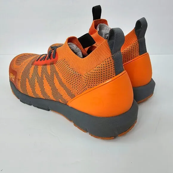 Timberland Men's Orange PRO Radius Knit Composite Toe Work Sneakers Size 14M