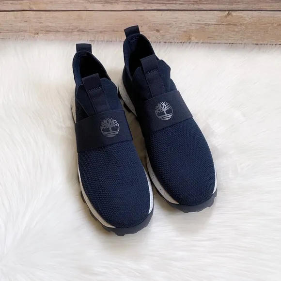 Timberland Navy Knit Brooklyn Oxford Sneakers