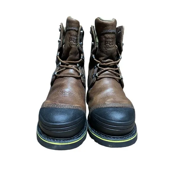 Timberland Pro Boots Mens 7 Brown Bannack Alloy Safety Toe EH Heat Resistant