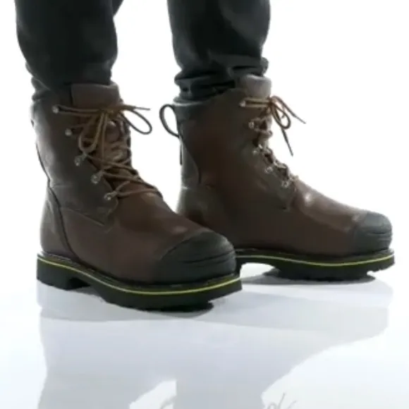Timberland Pro Boots Mens 7 Brown Bannack Alloy Safety Toe EH Heat Resistant