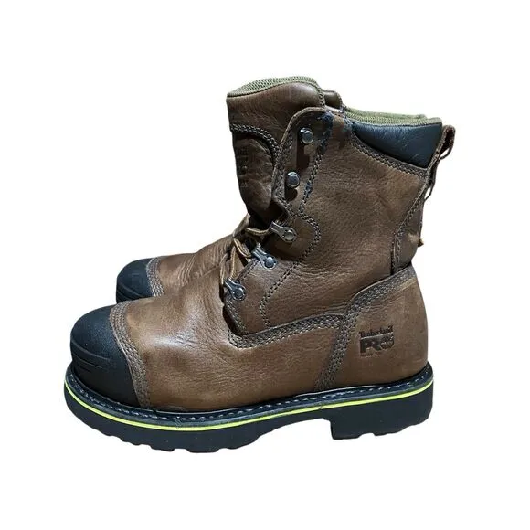 Timberland Pro Boots Mens 7 Brown Bannack Alloy Safety Toe EH Heat Resistant