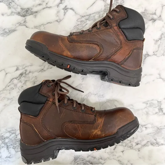 Timberland PRO Men's Titan 6 Inch Alloy Safety Toe Leather Work Boots Size 8