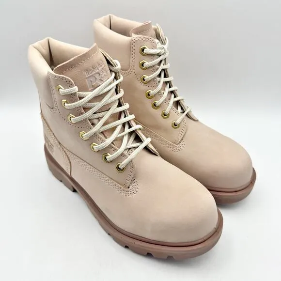 Timberland Pro Sawhorse 6&quot; Work Boot Mens 6.5 M Womens 7.5 Pink CT WP NIB