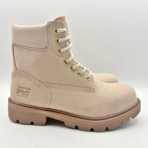 Timberland Pro Sawhorse 6&quot; Work Boot Mens 6.5 M Womens 7.5 Pink CT WP NIB