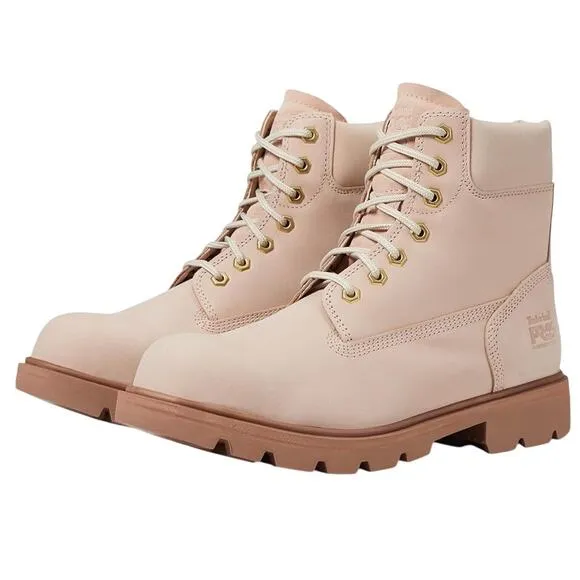 Timberland Pro Sawhorse 6&quot; Work Boot Mens 6.5 M Womens 7.5 Pink CT WP NIB
