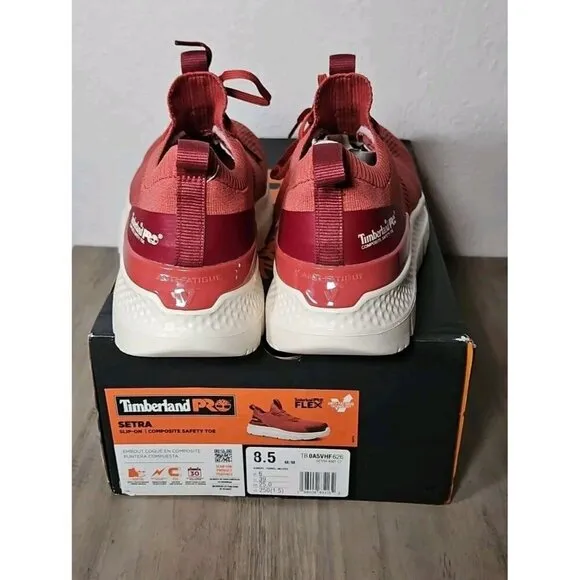 Timberland PRO® Setra Knit Composite Toe Women’s Sneakers 8.5m Cranberry / Cream
