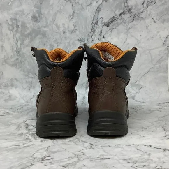 Timberland Pro Size 8M Dark Mocha 6&quot; Titan Waterproof Work Boots Alloy Toe P10-9