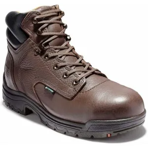 Timberland Pro Size 8M Dark Mocha 6&quot; Titan Waterproof Work Boots Alloy Toe P10-9
