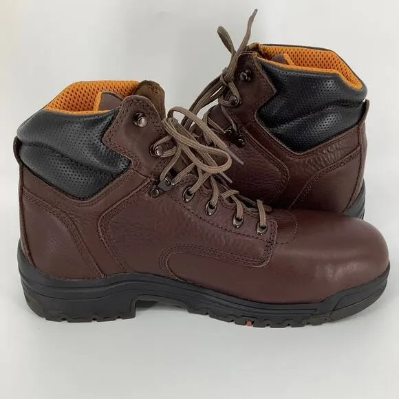 Timberland Pro Sz 13M Dark Mocha 6&quot; Titan Waterproof Work Boots Alloy Toe P17-17