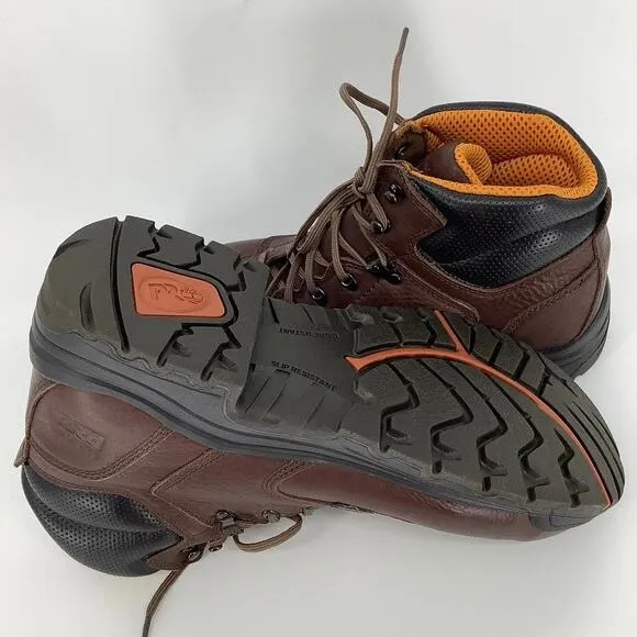Timberland Pro Sz 13M Dark Mocha 6&quot; Titan Waterproof Work Boots Alloy Toe P17-17