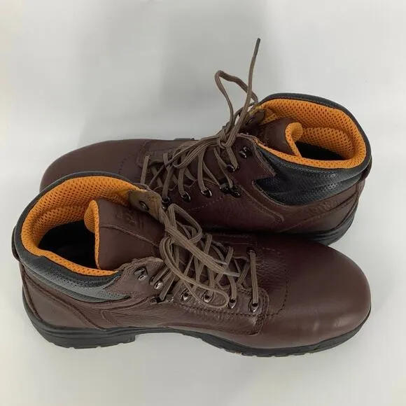 Timberland Pro Sz 13M Dark Mocha 6&quot; Titan Waterproof Work Boots Alloy Toe P17-17