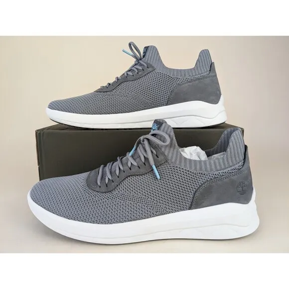 Timberland Shoes Mens 13M Bradstreet Ultra Oxford Sneakers Grey Leather Knit NEW