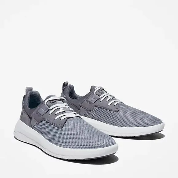 Timberland Shoes Mens 13M Bradstreet Ultra Oxford Sneakers Grey Leather Knit NEW